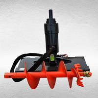 Tarière pour le forage de sols sans effort, équipement d'aménagement paysager et agricole compatible avec les chargeuses compactes