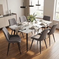 Prix de gros - Chaises de salle à manger ergonomiques et stables de style nordique, très vendues, avec pieds en métal pour la maison, l'hôtel et l'appartement