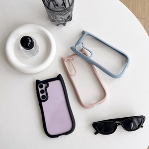 Custodia per telefono di lusso in resina epossidica acrilica trasparente colorata per <span class=keywords><strong>Samsung</strong></span> Galaxy S26 Ultra S26 Edge, antiurto, rigida, con motivo gatto - Product Image 5