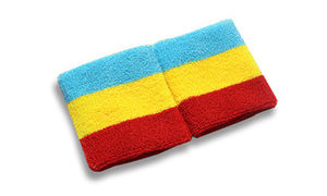 Ülke bayrağı renkler çizgili nakış yumuşak pamuk atletik Terry bez örme atletik ter bandı bileklik ve kafa bandı - Product Image 5