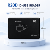 Lector de Tarjetas de Control de Acceso RFID, Lector de Tarjetas de Identificación, 125 khz, 13.56 mhz, Interfaz USB, Lector UID de Escritorio, Lector RFID