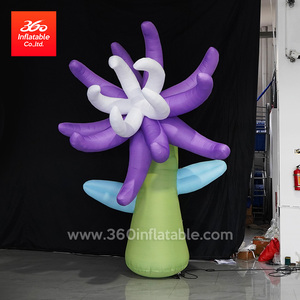 Fleurs géantes gonflables personnalisées pour la publicité en extérieur avec <span class=keywords><strong>souffleur</strong></span> d'air pour la décoration des centres commerciaux - Product Image 2