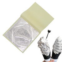 11x11cm 100 feuilles/livret papier comestible 100% feuille d'argent pur pour la nourriture, le vin, le gâteau, la décoration du café