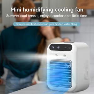 Ventilador Humidificador con 2 Velocidades, Aire Acondicionado Portátil, Ventiladores Pequeños USB Recargables, Ventiladores de Escritorio con Rociador para Oficina, Dormitorio - Product Image 2