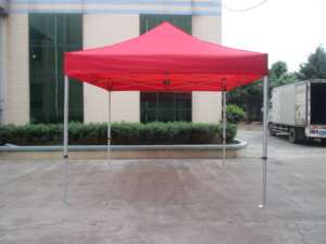 Carpa de Jardín Plegable Cuadrada de Doble Capa, Impermeable, Resistente a los Rayos UV, con Marco de Aluminio y Tela de PVC Oxford - Product Image 1