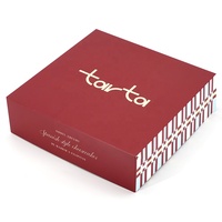 Boîte à gâteau personnalisée avec logo imprimé et estampage à chaud doré pour tarta, cheesecake, pâtisserie, boulangerie, dessert, restaurant, emballage à emporter