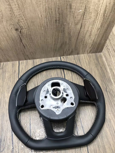 Volant de voiture personnalisé en cuir et fibre de carbone avec bouton de mode pour <span class=keywords><strong>Audi</strong></span> 2014 <span class=keywords><strong>2015</strong></span> A3 S3 S8 R8 RS3 S6 S7 A4 A5 A6 A7 C7 Q3 <span class=keywords><strong>Q5</strong></span> - Product Image 5