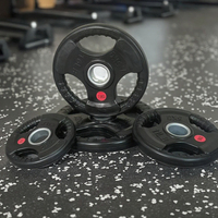 Disques de musculation pour la maison, disques de musculation à trois trous, plaque de poids en fonte de 25 kg, disque en caoutchouc pour l'entraînement et la musculation