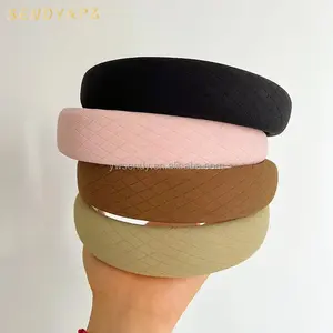New Design Retro Macaron Color Versatile Sponge Headband Women Hair Band Hair Ornament Customized