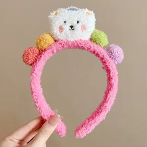 Funny Ball Top Bear Hairbands Girls Wash Face Lovely Torsion Rod Costume Party Hoop Headbands Cosplay Ornament Hair Accessories