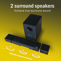 Speaker Pesta Daya Tinggi 410W Sistem Home Theater Nirkabel Stereo Subwoofer Bass Dalam Soundbar Speaker Audio untuk Pesta Keluarga