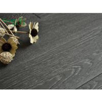 Plancher en bois de chêne machiné chinois, couleur lavée par argent souillée, chêne blanc russe