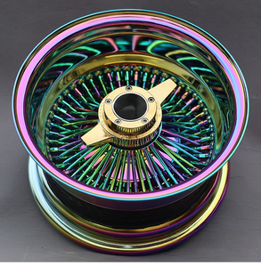 Jantes à rayons multibranches chromées électroplaquées couleur arc-en-ciel TA Custom Deep Concave, <span class=keywords><strong>13</strong></span>-22 pouces, pour voitures particulières, en promotion - Product Image 2