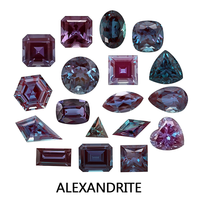 Pierre précieuse Alexandrite de laboratoire de haute qualité coupe émeraude 1ct 2ct 3ct pierre précieuse fabriquée en laboratoire pour bijoux
