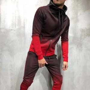 Giacca in pile a buon mercato e pantaloni da jogging tuta da ginnastica tuta da uomo in tinta unita pantaloni sportivi da jogging tuta sportiva da uomo con cappuccio