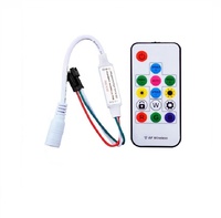 Contrôleur LED numérique adressable sans fil RF 14 touches pour bande LED Pixel RGB WS2812 WS2811 SK6812 RGBW, 2048 pixels, 300 motifs