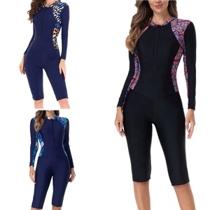Women Swimming Bodysuit Printed Jumpsuit Swimwear Swimsuit Sun Quick-Drying Surfing Bathing <b>Wetsuit</b> Pool Diving Summer Beach - Product Image 1