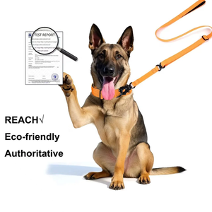 Colliers pour chiens avec poignée de circulation réglable, collier de dressage robuste pour berger allemand, laisse avec boucle en métal, collier tactique pour chien - Product Image 4