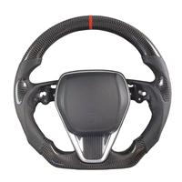 Accesorios para Automóviles Toyota Corolla GR SE XSE RX RAV4 Camry TRD Sport, Volante Deportivo Personalizado de Fibra de Carbono Forjado con LED