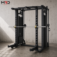 Rack de Potencia con Entrenador Funcional, Polea Doble, Cable Crossover, para Sentadillas y Entrenamiento de Fuerza, Equipo de Gimnasio en Casa, Acero, 5 Años de Garantía
