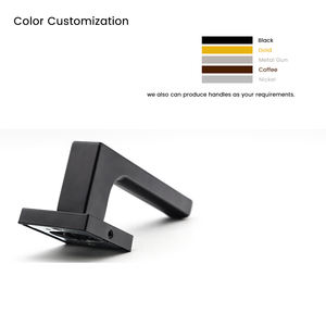 رخيصة الثمن الحديثة بسيطة الحديد الأسود مقبض الباب الانقسام لغرفة النوم - Product Image 2