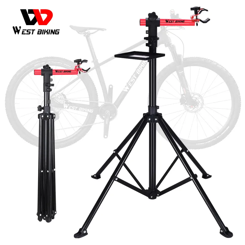 West biking suporte de reparo magnético para bike, 4 armações, dobrável, ferramentas de montagem na parede, suporte de reparo da bicicleta, ferramenta portátil de reparo