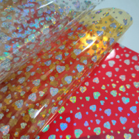 Tissu PVC transparent imperméable en TPU, matériau de protection environnementale, motif scintillant coloré, rouleau de PVC laser, étui à crayons