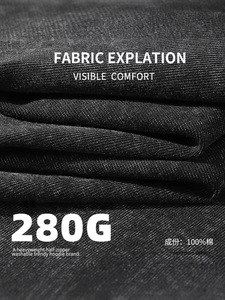 Chemises en coton à manches raglan imprimées, coupe vintage, 280g, pour hommes et femmes, en coton à fibres longues, grande taille, pour le marché transfrontalier - Product Image 5
