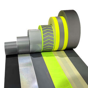 Cinta de advertencia de tela reflectante de alta visibilidad Tira de poliéster reflectante de fábrica - Product Image 1