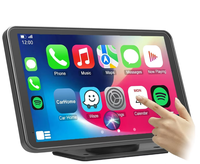 Écran tactile universel portable sans fil CarPlay Android Auto 7'' pour voiture, lecteur multimédia portable avec navigation Bluetooth et FM