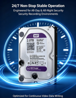 Disque dur CMR violet de 3,5 pouces, 5400 tr/min, 1 To-10 To, SATA III, 64 Mo de cache, pour système de caméra de surveillance AHD CCTV, en métal, fabriqué aux États-Unis
