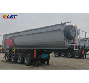 EAST Hydraulic 60 80 tonnes 3 4 essieux remorque à benne basculante arrière 35 40 mètres cubes semi-remorque à benne basculante arrière remorques à vendre - Product Image 1