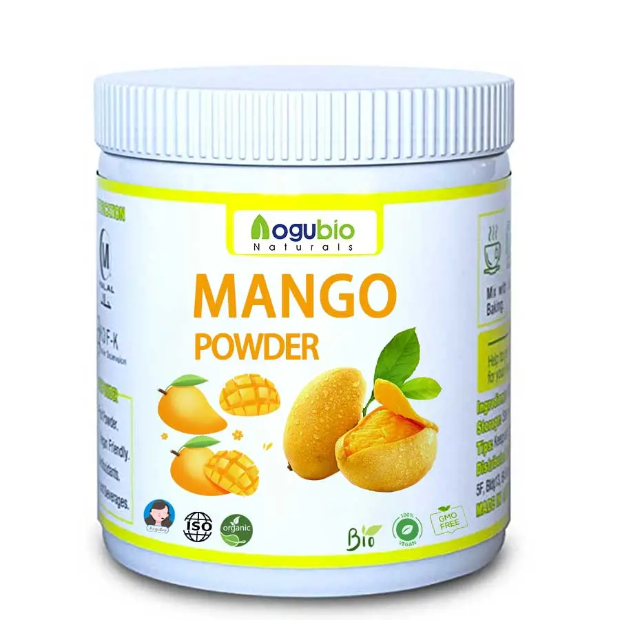 Polvo de mango AOGUBIO, polvo de fruta de mango orgánico de fábrica, polvo de mango