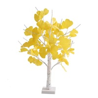 Guirlande lumineuse décorative LED 24 lumières pour Halloween, Thanksgiving, Noël, Pâques, motifs feuilles de bouleau et d'érable, IP65, alimentation USB