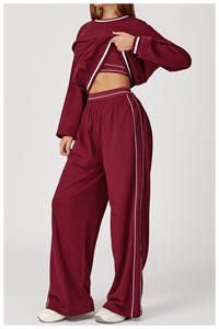 Hochwertige Sport Outfit Scrunch Leggings und BH Langarm Active Yoga Wear Workout Sportswear Gym Fitness-Sets für Frauen - Product Image 6