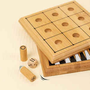 Mini tasca in legno di bambù gioco da tavolo classico per interni di strategia per la famiglia - Product Image 4