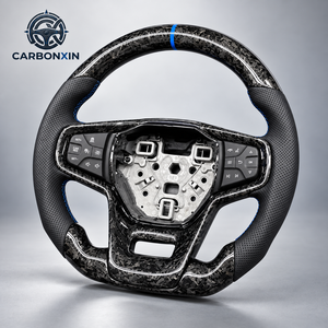 Volante Deportivo Personalizado de Fibra de Carbono y Cuero con LED para F150 Bronco Ranger Raptor 2009-2014 - Product Image 3