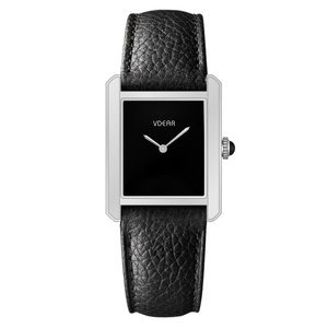 Đồng hồ đeo tay nam nữ siêu mỏng, mặt số đỏ mờ chống nước, kiểu dáng chữ nhật sang trọng, dây da, in logo tùy chỉnh, số lượng đặt hàng tối thiểu thấp. - Product Image 2