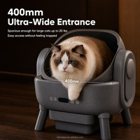 Bac à litière automatique intelligent sans odeur, léger (2 kg), autonettoyant