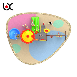 Parc de jardin extérieur pour enfants manèges Playhouse aire de jeux jouets escalade ensemble Slip Tube grand <span class=keywords><strong>toboggan</strong></span> en plastique et balançoire ensemble aire de jeux Oem - Product Image 6