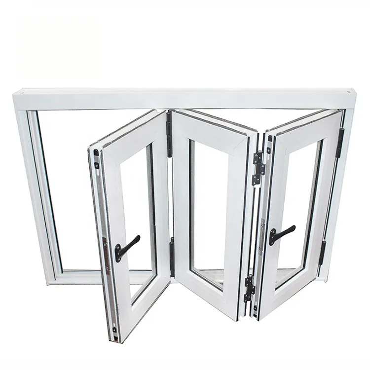 Fenêtre pliante en Aluminium/Pvc, pour Villa, hôtel, Standard, fenêtre de balcon