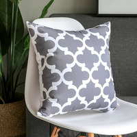 Housse de coussin décorative géométrique grise Kongyu Home Textiles, pièce unique, motif chevron moderne, pour canapé