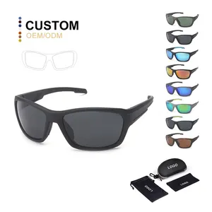 उच्च गुणवत्ता वाले कूल साइक्लिंग टीएसी लेंस कस्टम लोगो UV400 TR90 ध्रुवीकृत पुरुष स्पोर्ट बेसबॉल साइक्लिंग धूप का चश्मा