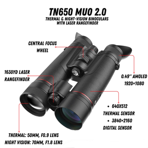 Binoculares Térmicos Multifuncionales Tn650ms con Alcance de 2600m, Óptica para Caza Nocturna, Resistentes al Agua IP67, Térmicos y Digitales para Todo Clima - Product Image 6