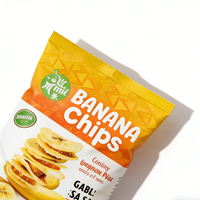 Emballage personnalisé pour chips de banane avec impression de logo, emballage alimentaire en plastique, petite pochette, emballage en bande perforée, sachets pour chips de banane