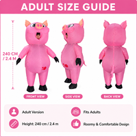 Costume gonflable de cochon pour commande en gros, performance scénique, ambiance de fête, design réutilisable, prix d'usine
