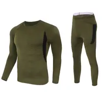 Sous-vêtements thermiques en polaire de sport militaire pour homme, jeans longs, automne et hiver
