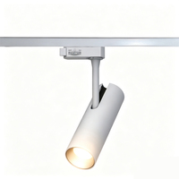 Spot LED sur rail blanc élégant anti-éblouissement réglable pour boutique, showroom, bureau, décoration intérieure commerciale