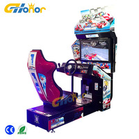 Machine d'arcade vidéo de 32 pouces, machine de jeu de course à pièces, simulateur de course Outrun, machine d'arcade de course pour adultes