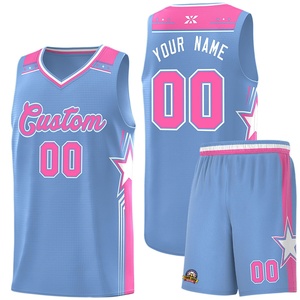 Ensemble d'uniformes de basketball personnalisés de haute qualité - Maillot et short décontractés en tricot avec impression par sublimation - Créez votre propre tenue complète - Product Image 3
